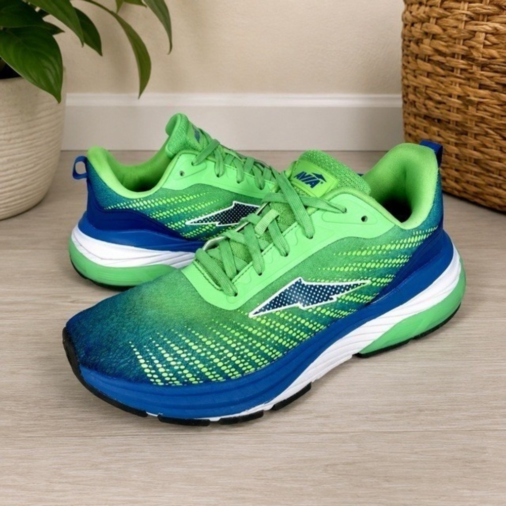 Avia Hypersonic Gel Running Shoes Men's 9.5 Blue Green Athletic Sneakers